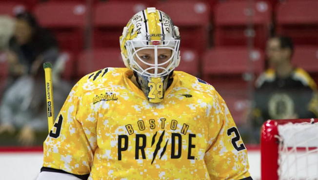 Brittany Ott of the NWHL Championship team, The Boston Pride Brittany Ott of the NWHL Championship team, The Boston Pride